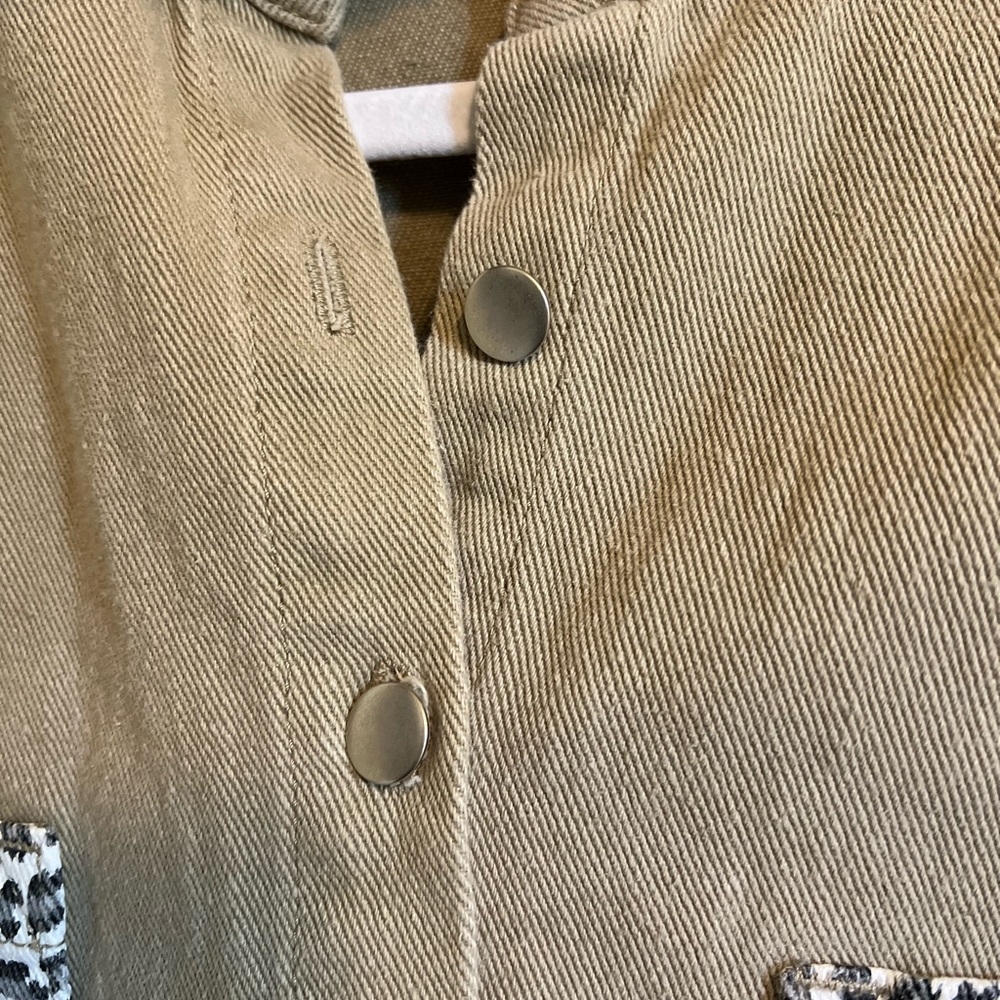 Leopard Print Button Front, Lightweight Jacket Si… - image 4